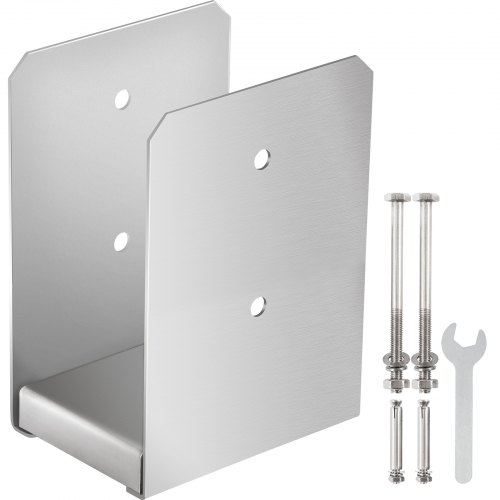 VEVOR 10PCS Bases Poteaux Ajustables Clôture Équerre Pied Poteau Standard 4x6 po