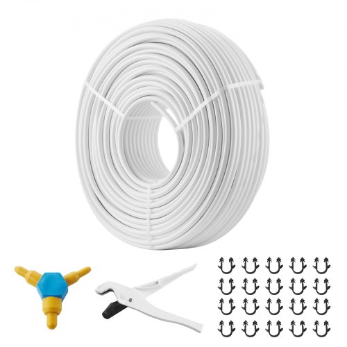 

VEVOR Tuyau PEX AL PEX Chauffage Sol 200 m Rouleau Tube PEX-AL-PEX Composite Aluminium-Plastique Φ 16 mm Épaisseur 2 mm Barrière Oxygène Tuyau pour Chauffage Liquide Sol Gaz Eau Chaude Froide Maison