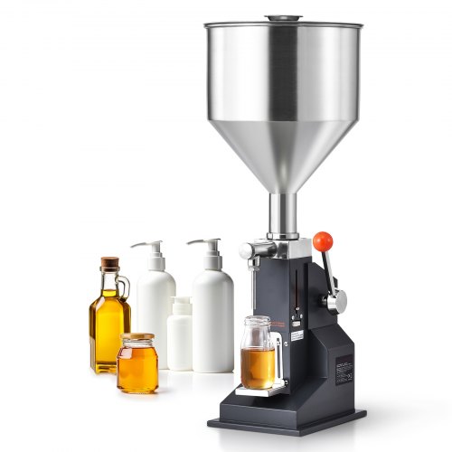 

VEVOR Machine de Remplissage de Liquide Pâte Manuelle 5-50 mL Remplisseuse de Bouteilles Réglable Acier Inoxydable avec Trémie pour Lait, Eau, Jus, Huile Essentielle, Shampoing, Miel, Crème Cosmétique