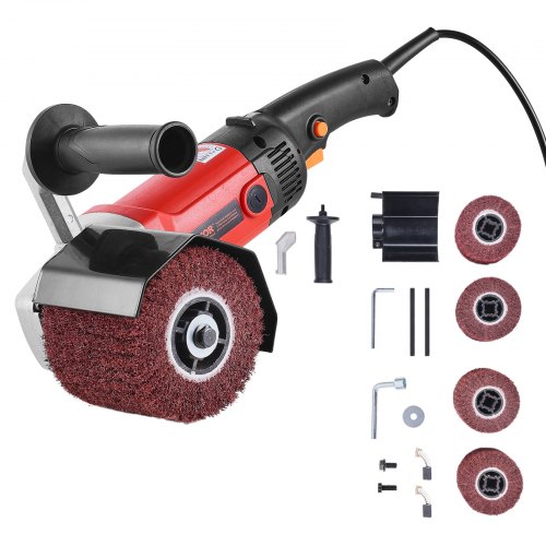 

VEVOR Machine Polissage Brunissage, 1200 W, Outil Conditionnement de Surface, 6 Vitesses Variables, Polisseuse Électrique Portative, 4 Roues Polissage Fibre, pour Acier Inoxydable, Métaux Non Ferreux