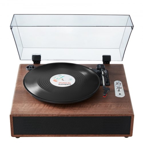 

VEVOR Platine vinyle 3 vitesses tourne-disque entraînement par courroie, haut-parleurs stéréo intégrés 10 W, cartouche magnétique, 33/45/78 tr/min Bluetooth Aux RCA, pour disques vinyles 18/25/30 cm