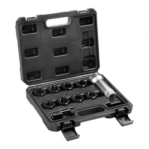 

VEVOR Kit de Réparation de Filetage 10 Pièces pour Axe d'Essieu, Outils à Restaurer les Filetages Abîmes Métriques M20 M22 M24 et UNF 13/16" 3/4", avec Barre d'Extension, Clé Hexagonale, Étui, Auto