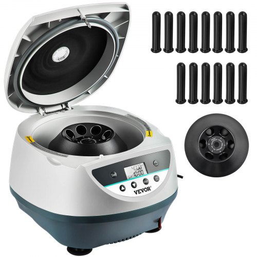 VEVOR Centrifugeuse de Laboratoire Variable 500-5000 tr/min Machine Centrifuge Laboratoire Rotor 6/8 x 15 mL Centrifugeuse Médicale Force Centrifuge Max. 3047 xg Mélange Rapide d'Échantillons Chimie