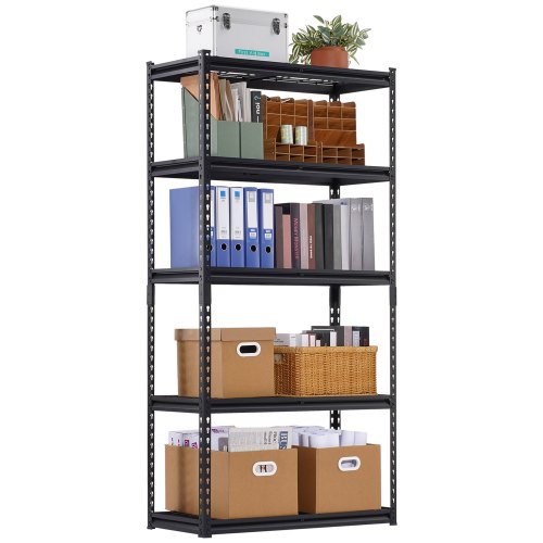 

VEVOR Étagère de Rangement, 907 kg, Étagère de Garage Métallique Robuste Réglable, 5 Niveaux, 406,4x914,4x1828,8 mm, Meuble Rayonnages de Stockage, pour Cuisine, Atelier, Sous-sol, Buanderie, Noir
