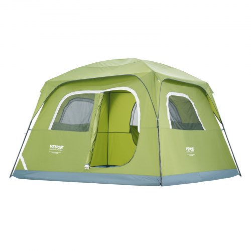 

VEVOR Tente de Camping de Randonnée pour 6 Personnes 305x275x200 cm avec Porte et Fenêtre Installation Facile Étanche et Légère pour Sorties Familiales en Plein Air, Chasse, Voyages d'Alpinisme, Vert