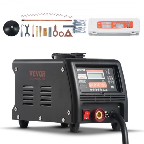 

VEVOR Tire Clou Carrosserie 3 kW Kit Poste de Débosselage Soudeuse par Points Soudage Automatique Manuel 9 Modes Outil de Réparation Bosses de Carrosserie pour Débosselage de Voitures Camions Motos