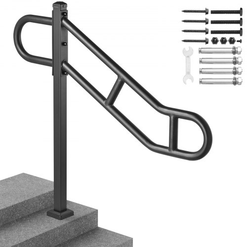 

VEVOR Rampe d'escalier sécurité pour 1-3 marches extérieur 1029mm montage au sol