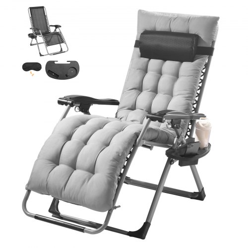 

VEVOR Fauteuil Inclinable Zéro Gravité 645 mm Transat Jardin Intérieur Extérieur