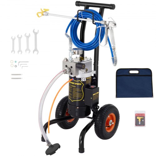 VEVOR Machine de Pulvérisation Pulvérisateur sans Air 1,2 HP 900 W Pistolet à Peinture 1,9 L/min Pul