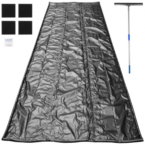 VEVOR Tapis de Garage, Revêtement de Sol Garage Étanche, Tapis de Protection de Sol en Vinyle Polyester, Tapis de Sol Antidérapant Protéger Sol de Garage Parking Voiture Camion Noir (2.75 x 6.7M)