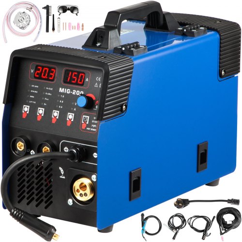 Vevor Machine De Soudage Mig Soudeurse D'inverseur Poste Souder 200a 3 En 1