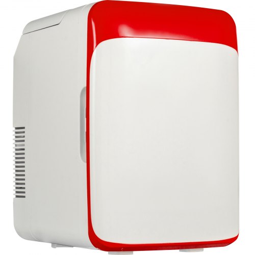 VEVOR Mini Réfrigérateur 10L Mini Frigo Portable 48W Refroidisseur Chaud Froid AC DC 12V Glacière Électrique Silencieux Léger Beauté Cosmétique Médecine Chambre Voiture Bateau (Blanc et Rouge)