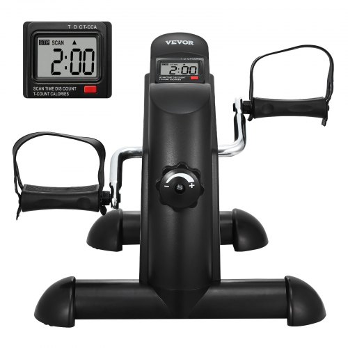 

VEVOR Pédalier de Fitness sous le Bureau, Mini Vélo d’Appartement pour Bras ou Jambes, Pédalier de Rééducation à Résistance Multi-Niveaux, avec Écran LCD et Tapis Antidérapant, pour Domicile Bureau
