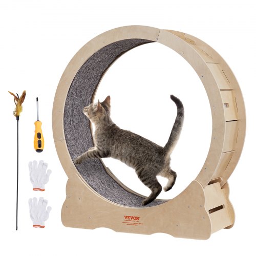VEVOR Roue d'Exercice pour Chat 910 mm Grande Roue de Tapis Roulant pour Chat Intérieur Roue de Cour