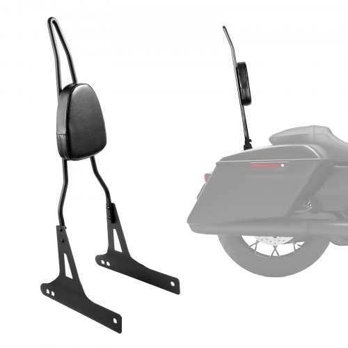 

VEVOR Sissy Bar Compatible avec Harley-Davidson Dana Street Glide, Road Glide et Road King, Dosseret Passager Moto Amovible, Dossier Arrière Cadre en Métal et Coussin en Cuir, Hauteur de 73 cm