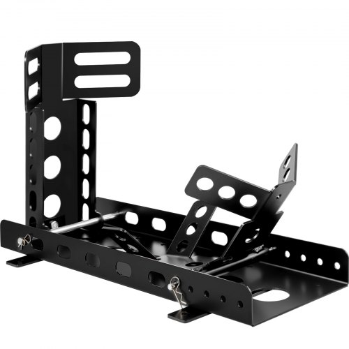 VEVOR Bloque Roue Avant Moto Charge 1360 kg Cale Roue Moto Roue Diamètre 355,6-560 mm Support de Moto Hauteur Angle Réglable Stand Moto en Acier Sécuriser Transport de Moto sur Camion Remorque Atelier