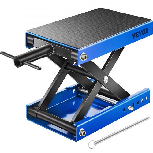 Vevor Cric De Moto Pont élévateur Ciseaux 499kg Plate-forme Levage 19-33cm Bleu