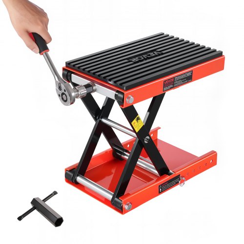 

VEVOR Cric de Moto à Ciseaux Capacité 544 kg Large Plateau avec Manivelle VTT