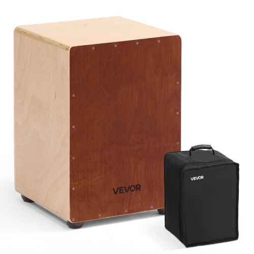 

VEVOR Cajon avec Cordes de Caisse Claire Internes, Boite à Percussion Légère en Bois Bouleau, Instrument de Musique Portable avec Sac de Transport, pour Débutants, Professionnels, 30,5 x 30,5 x 43 cm