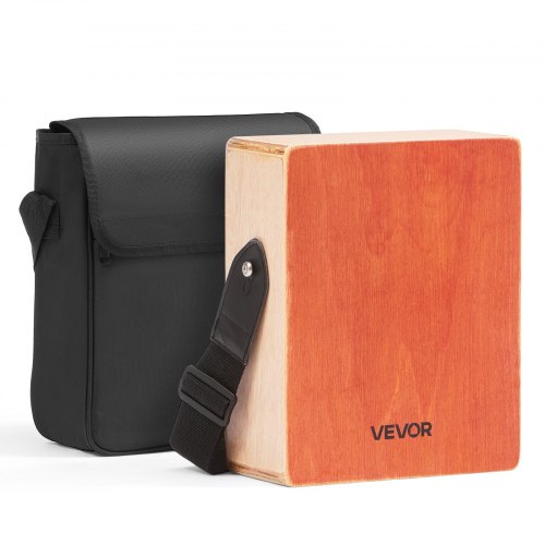 

VEVOR Cajon avec Cordes de Guitare Internes, Boite de Percussion Légère Bois Bouleau, Instrument de Musique Portable avec Sac de Transport, Sangle Réglable, pour Débutants, Professionnels, 23x10x28 cm