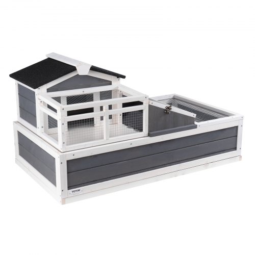 

VEVOR Maison pour Tortues, Habitat pour Tortues avec Balcon et 2 Étages, Enclos en Bois pour Tortues Intérieur Extérieur avec Rampe, Plateau, Toit Ouvrable, Grande Cage pour Reptiles, 112x65x61,5 cm