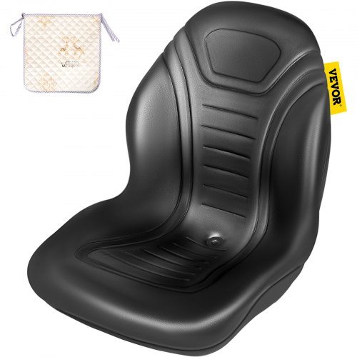 VEVOR Siège de Tracteur pour Yamaha Noir Siège de Remplacement en Vinyle Siège de Tracteur Tondeuse Universelle 478 x 587 x 523 mm Dossier 523 mm Imperméable Trou de Vidange pour Chariot Élévateur