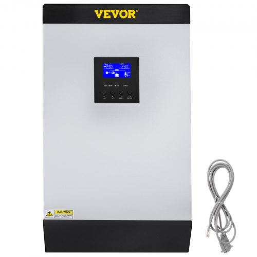 VEVOR Onduleur Solaire Hybride 5000VA DC 48V à AC 230V Convertisseur Pur Sinus LCD avec Chargeur Sec