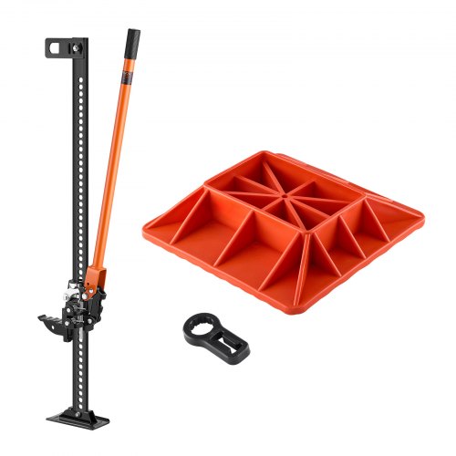 

VEVOR Cric Tout-Terrain Agricole Cric à Crémaillère 122 cm avec Base 3,18 T