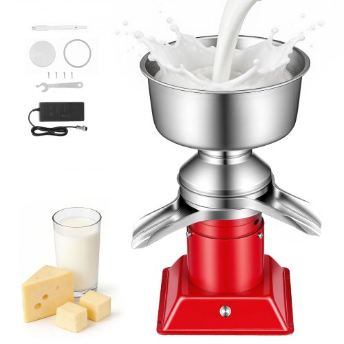

VEVOR Écrémeuse Électrique 60 L/h, Centrifugeuse à Lait 40 W 10 500 tr/min, pour Crème Écrémée Lait de Chèvre et de Vache Ferme, Séparateur Centrifuge de Crème en Acier Inoxydable, avec Bol de 4,5 L