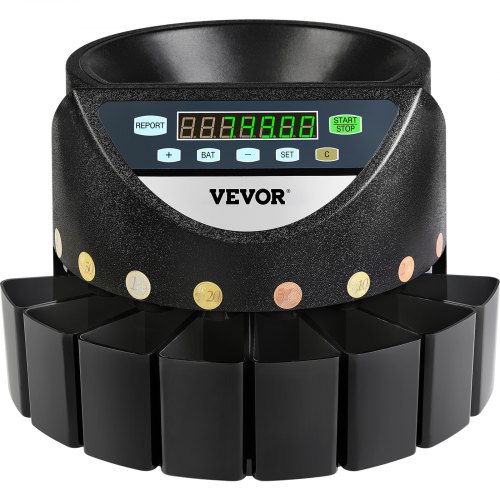 VEVOR Pièces de Monnaie d'Argent 220 V / 50 Hz Trieur de Pièces Environ 300 pièces / min Pièces de T