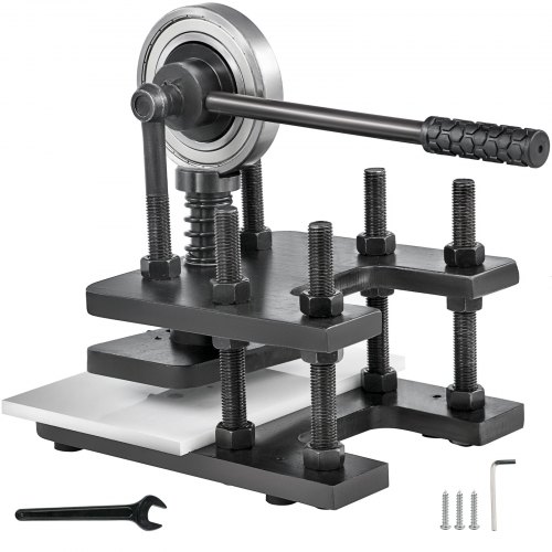 VEVOR Machine de Découpe du Cuir Manuelle 18x12cm Machine à Découper Manuelle Machine de Coupe du Cuir Machine de Découpage Manuelle pour Cuir Feuilles en Plastiques Feuilles en Caoutchouc