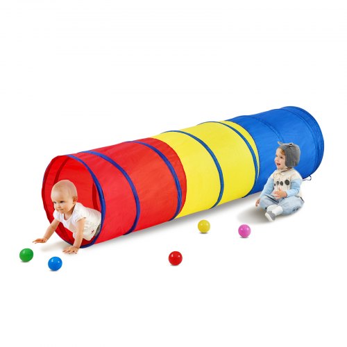 

VEVOR Tente tunnel de jeu pour enfants pour tout-petits, jouet tunnel coloré pop-up pour bébé ou animal de compagnie, pliable pour garçon et fille, intérieur et extérieur rouge/jaune/bleu multicolore