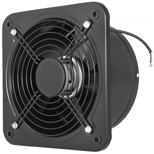 VEVOR Ventilateur d'Extraction 250 mm, Extracteur d'Air Industriel Commercial, Ventilation Murale en Métal, Ventilateur Aspiration Ventilation Volume d'Air 2030 m³/h, Ventilateur Silencieux, Atelier