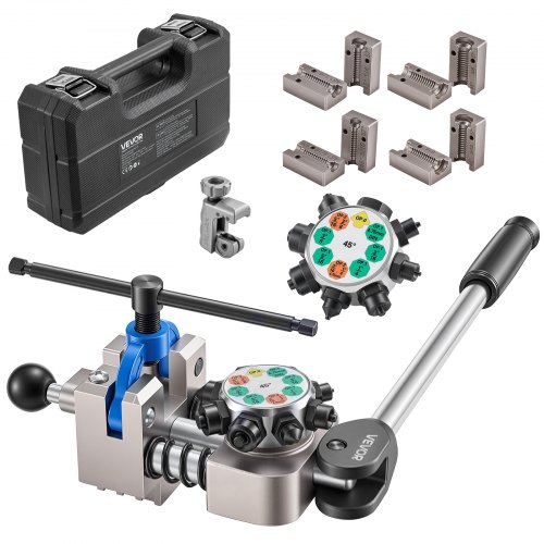 

VEVOR Kit Outils d'Évasement de Tuyaux de Freins 45° Outil de Dudgeonnage pour Conduite de Frein à Bulle pour Réparation de Tubes en Cuivre, Aluminium, Acier Mince 4,76 mm, 6,35 mm, 7,94 mm, 9,52 mm