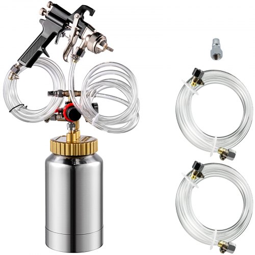 VEVOR Réservoir de Peinture sous Pression 2 L, Pot de Pression de Peinture Pistolet Pulvérisateur Mé