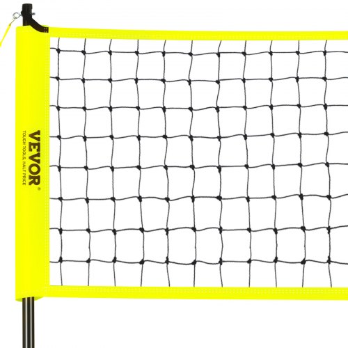 VEVOR Filet de Volleyball en PE Poteau en Acier Hauteur Réglable Kit Professionnel Volley-ball Porta