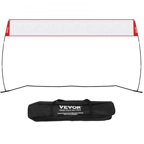 

VEVOR Filet d'Entraînement de Volley-Ball Autoportant pour Utilisation Intérieure ou Extérieure, Système de Filet Portable à Hauteur Réglable avec Sac de Transport, pour Frapper Servir des Exercices