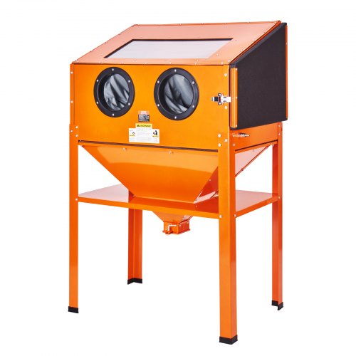 

VEVOR Armoire de sablage, 227 L armoire de sablage 40 à 120 psi avec support, sableuse en acier robuste avec pistolet de sablage et 4 buses en céramique pour enlever la peinture, les taches, rouille