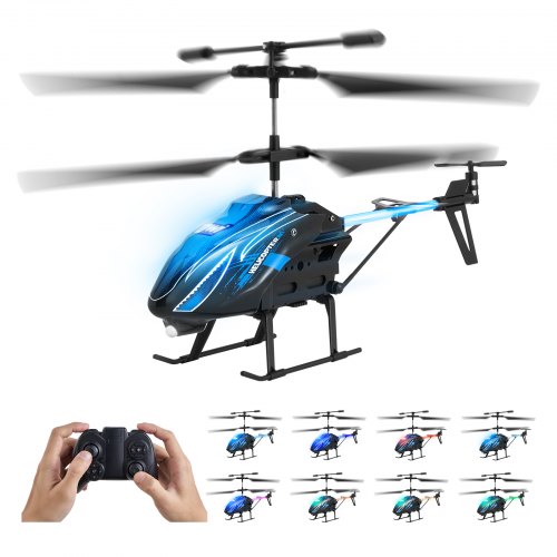

VEVOR Hélicoptère télécommandé 2,4 GHz, avion RC à 3,5 canaux, autonomie de vol de 16 min, maintien d'altitude, décollage/atterrissage à une touche et lumières LED, jouet pour enfants 8 ans et plus