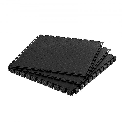 

VEVOR Dalles de Garage Emboîtables, Lot de 8, Revêtement de Sol Garage Modulaire 513 x 513 x 5 mm, Tapis Antidérapants en PVC pour Garages, Ateliers de Réparation, Entrepôts et Locaux à Outils, Noir