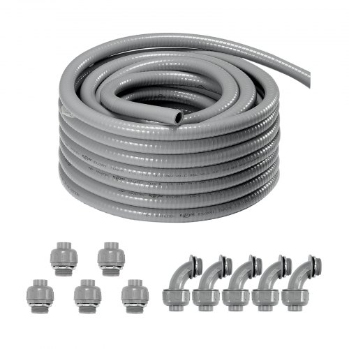 

VEVOR Conduit électrique flexible PVC étanche aux liquides 12,7 mm 30,5 m IP65