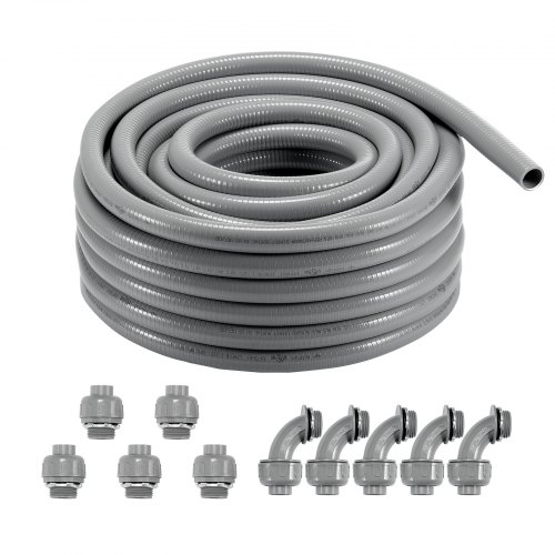 

VEVOR Conduit électrique flexible PVC étanche aux liquides 25,4 mm 30,5 m IP65