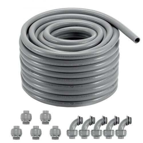 

VEVOR Conduit électrique flexible PVC étanche aux liquides 25,4 mm 30,5 m IP65