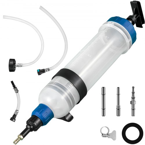 Vevor Extracteur De Liquide De Frein Seringue à Huile Manuelle 1,5 L Adaptateurs