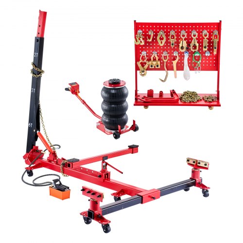 

VEVOR Équerre de Tirage de Châssis Force 6T, Banc de Redressage de Carrosserie avec Cric Pneumatique 3T et Pompe à Pied Hydraulique 6000 PSI, Système de Réparation de Châssis, Berline, SUV, Pick-up