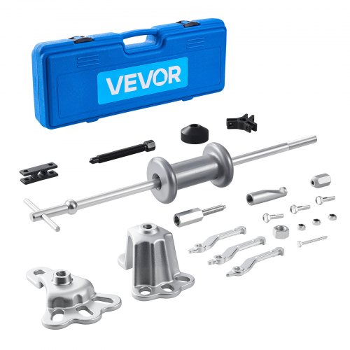 

VEVOR Ensemble d'Extracteur à Inertie 9-en-1, Kit d'Extraction de Roulements de Moyeux de Roue Avant, d’Essieu Arrière et Débosseleur 15PCs, avec Coffret de Transport, pour Réparation Atelier Garage