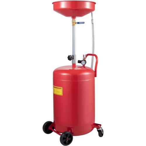 

VEVOR Réservoir de vidange d'huile usagée 80 L, récipient de vidange d'huile portable, drainage de transfert de carburant fluide, hauteur d'entonnoir réglable, avec vanne de régulation de pression