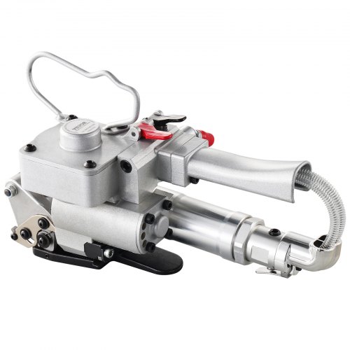 

VEVOR Outil de cerclage pneumatique, pour courroies en plastique PP et PET de 12,7 mm à 19 mm, machine de cerclage d'emballage automatique, avec tension maximale de 3500 N, kit de cerclage portatif