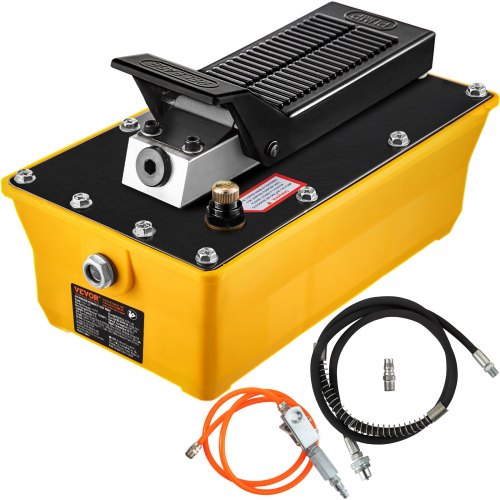 VEVOR Pompe Hydraulique Pneumatique à Pédale 10000PSI, Pompe Hydraulique à Air à Pied Simple Effet 2