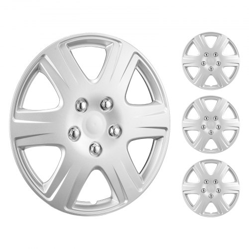 

VEVOR Enjoliveurs de Jante de Roue 38 cm de Diamètre, Couvre-jante en ABS et PC, Résistant aux Rayures, avec Trou de Buse à Pression et Valve, Moins de Résistance au Vent, Protection des Roues, 4PCs